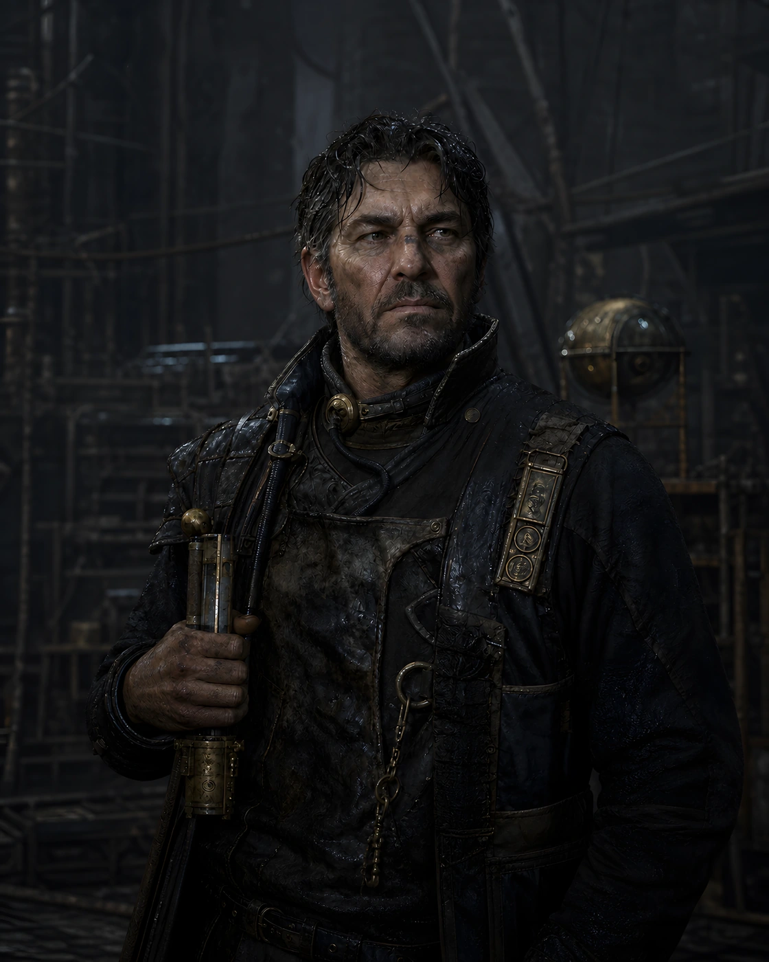 Portrait of Keel-Captain Ovid Rhennick, man protagonist for Ardent Concord.